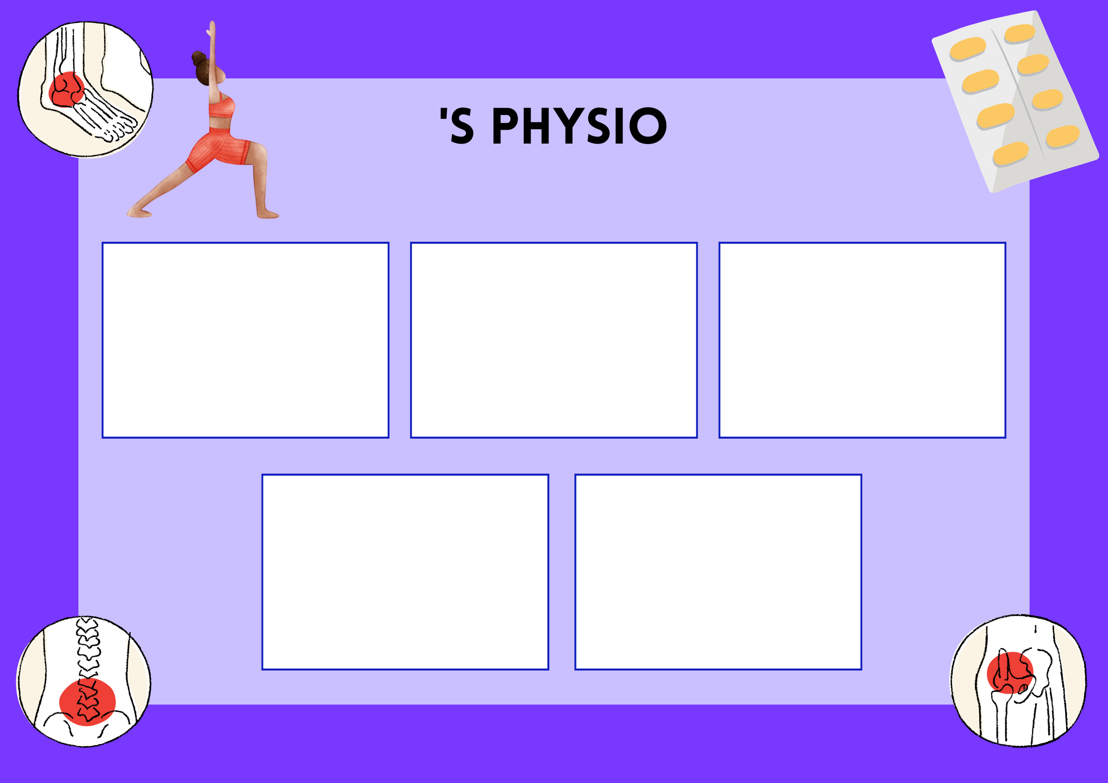 Physiotherapy Exercise Plan Template | Printable & Digital | Reusable with Dry Wipe