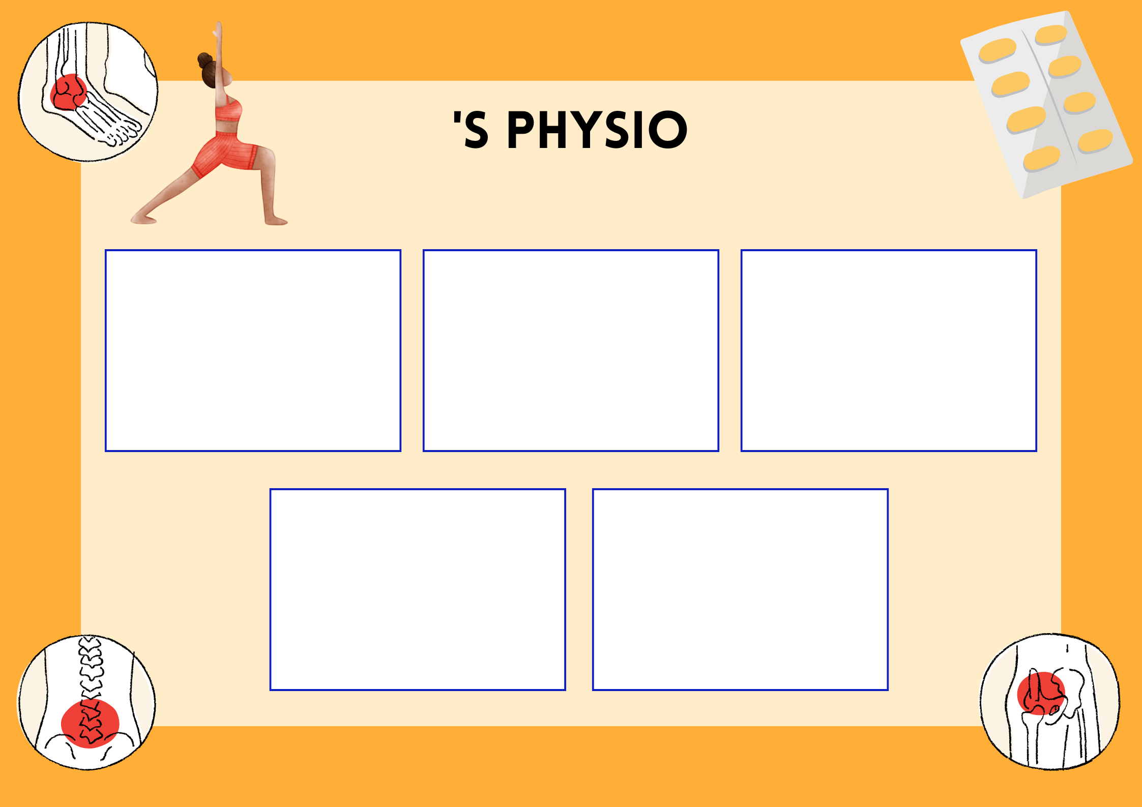 Physiotherapy Exercise Plan Template | Printable & Digital | Reusable with Dry Wipe