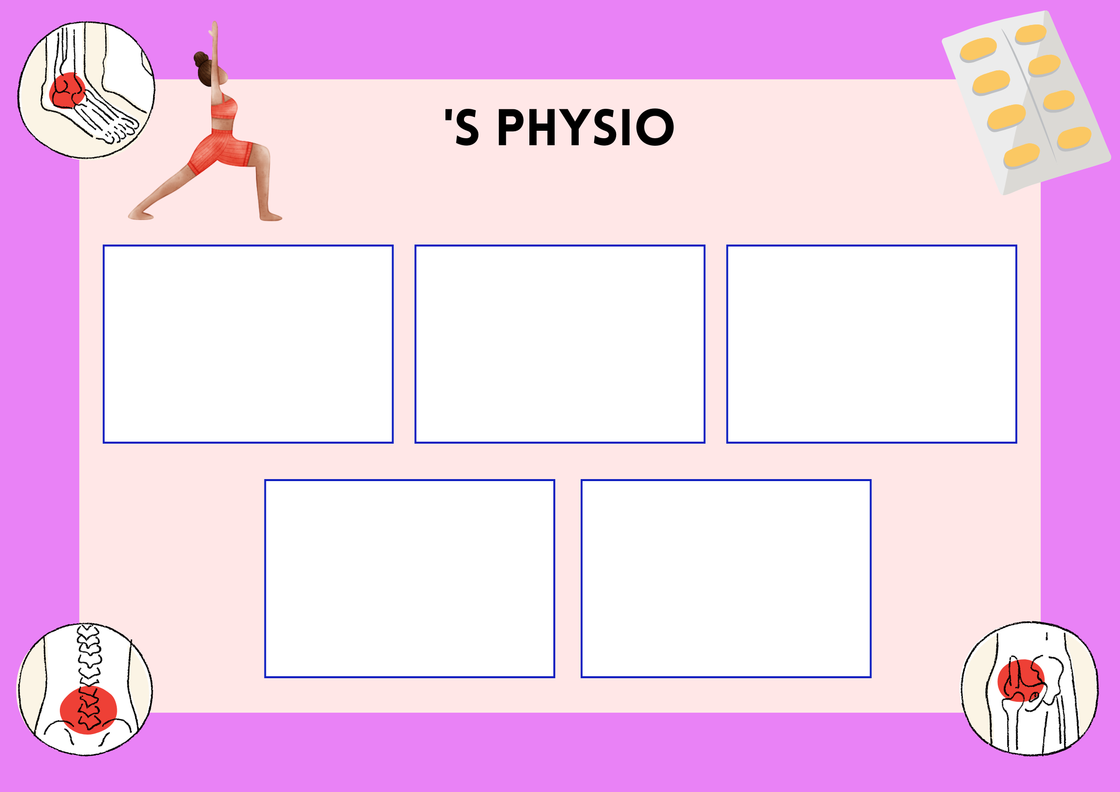 Physiotherapy Exercise Plan Template | Printable & Digital | Reusable with Dry Wipe