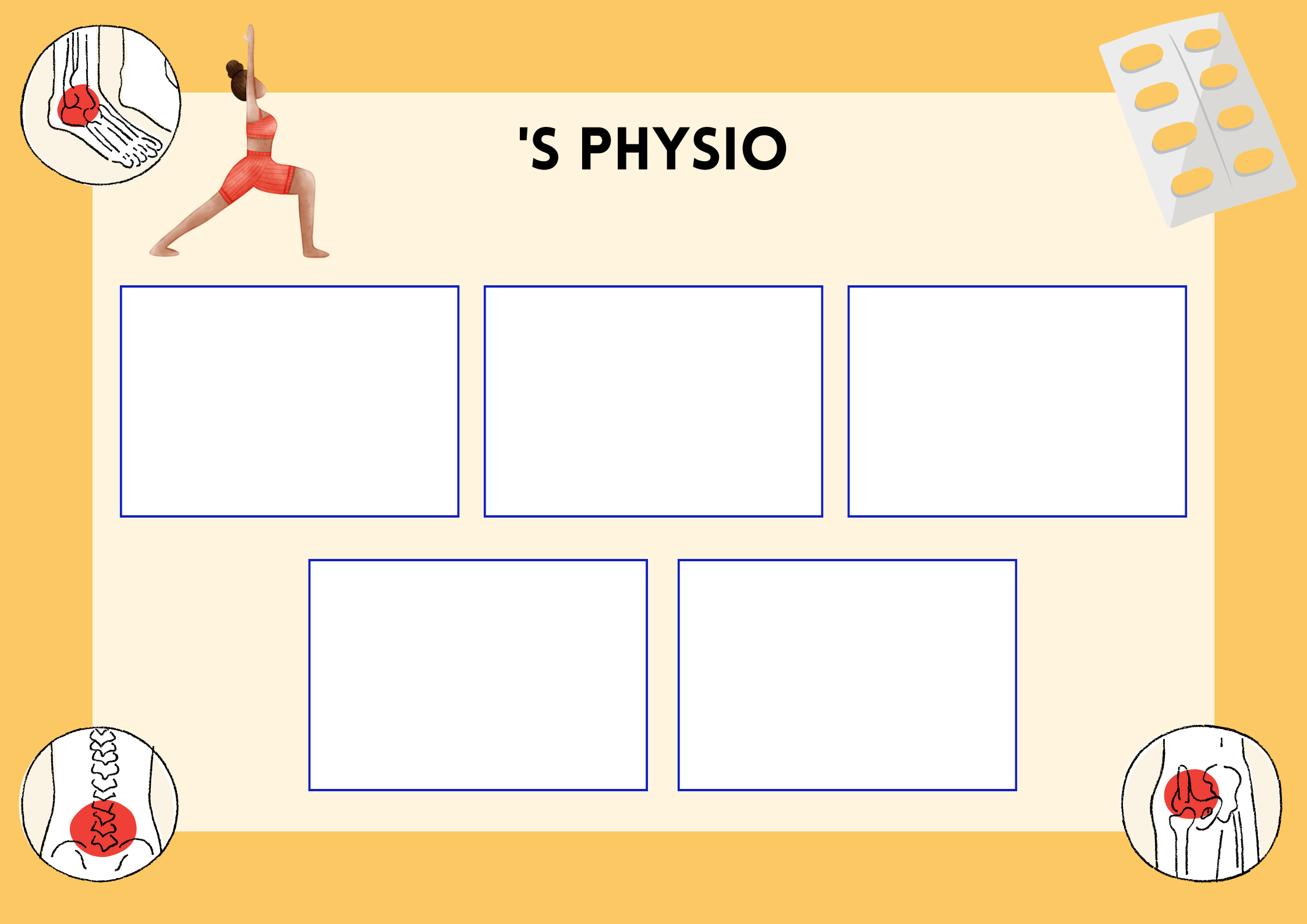 Physiotherapy Exercise Plan Template | Printable & Digital | Reusable with Dry Wipe