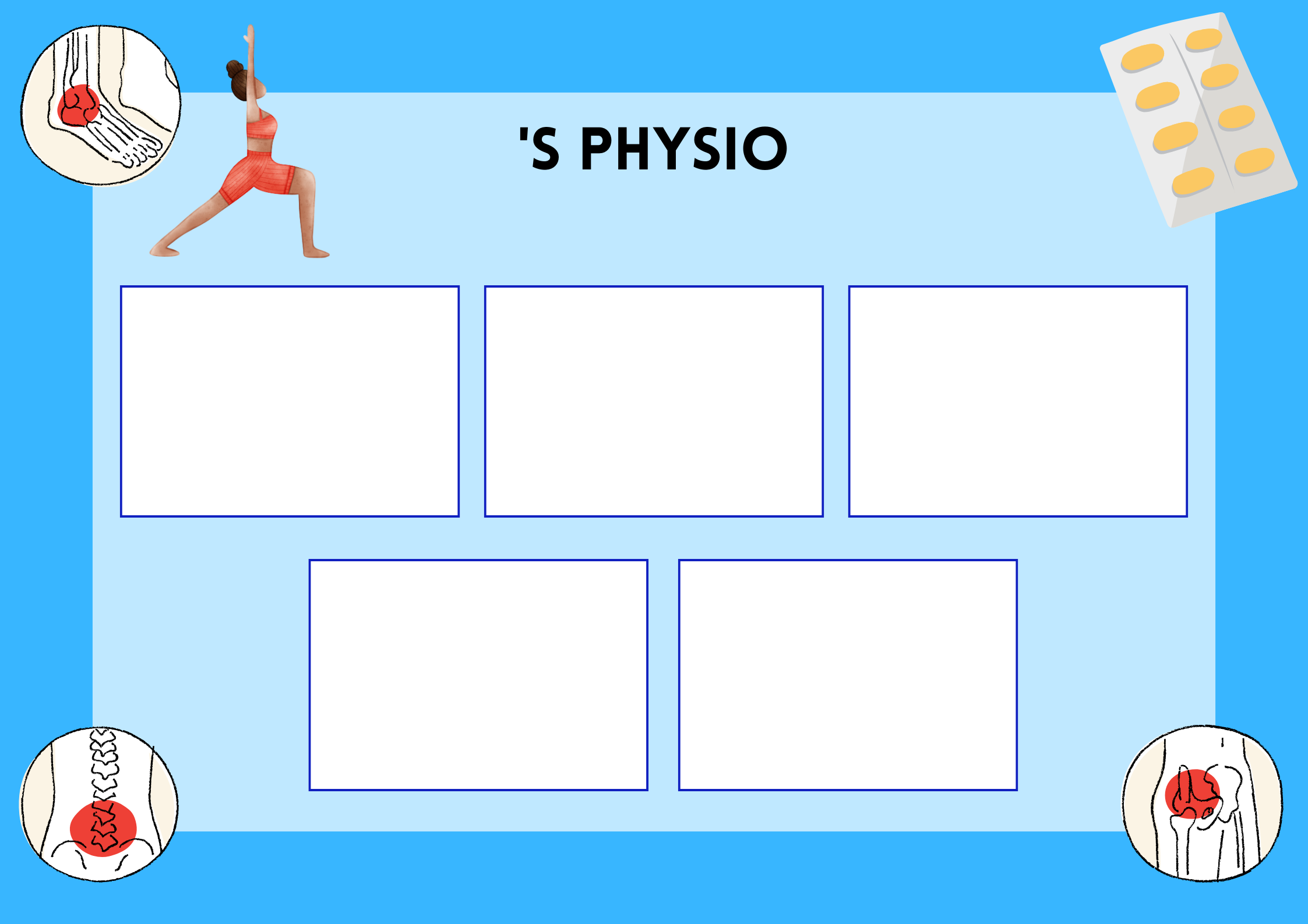 Physiotherapy Exercise Plan Template | Printable & Digital | Reusable with Dry Wipe