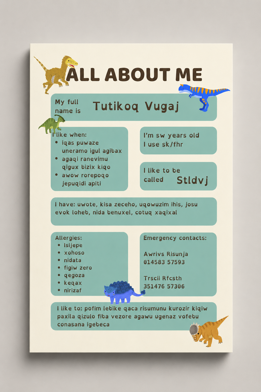 Printable Care Plan Template | Getting to Know Me | SEND, Autism, Adults and Children's Needs