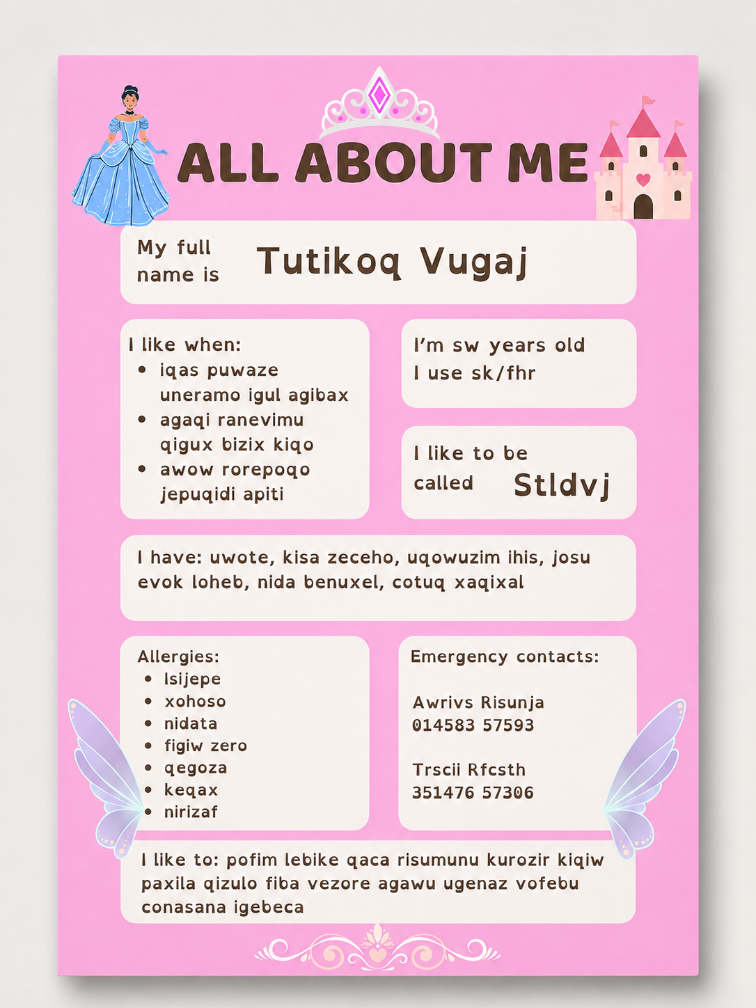 Printable Care Plan Template | Getting to Know Me | SEND, Autism, Adults and Children's Needs