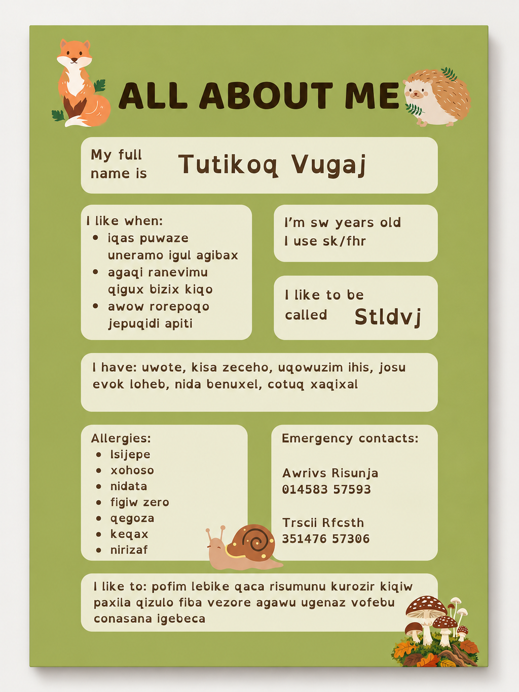 Printable Care Plan Template | Getting to Know Me | SEND, Autism, Adults and Children's Needs