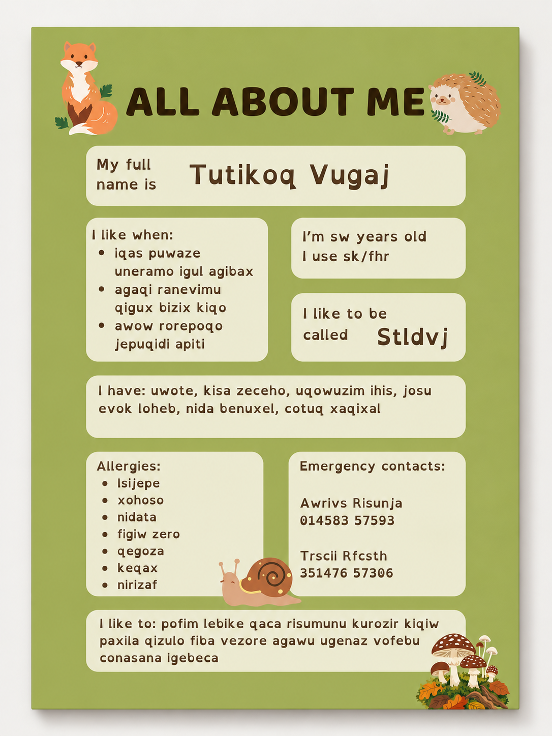 Printable Care Plan Template | Getting to Know Me | SEND, Autism, Adults and Children's Needs